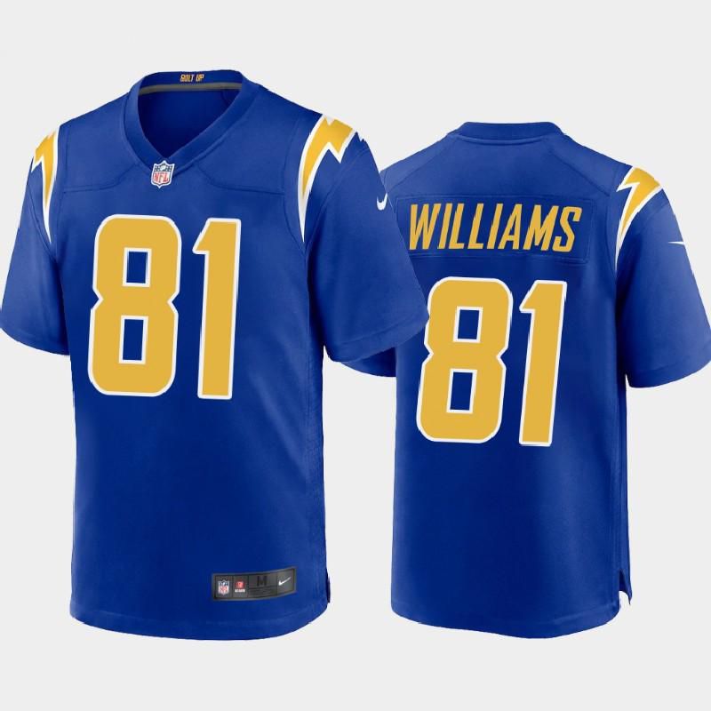 Men Los Angeles Chargers #81 Mike Williams Nike Royal Game NFL Jersey
